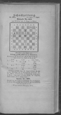 Schach-Zeitung (Münchner neueste Nachrichten) Sonntag 1. April 1900