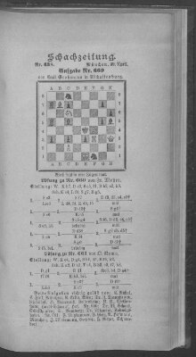 Schach-Zeitung (Münchner neueste Nachrichten) Sonntag 29. April 1900