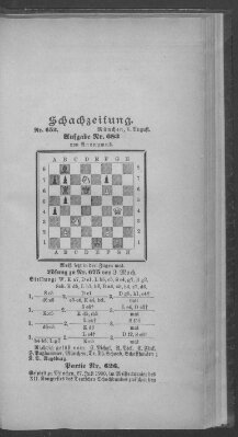 Schach-Zeitung (Münchner neueste Nachrichten) Sonntag 5. August 1900