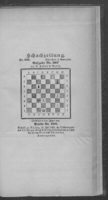 Schach-Zeitung (Münchner neueste Nachrichten) Sonntag 2. September 1900