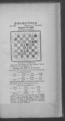 Schach-Zeitung (Münchner neueste Nachrichten) Sonntag 23. September 1900