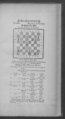 Schach-Zeitung (Münchner neueste Nachrichten) Sonntag 30. September 1900