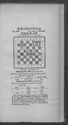 Schach-Zeitung (Münchner neueste Nachrichten) Sonntag 4. November 1900