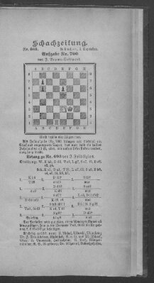 Schach-Zeitung (Münchner neueste Nachrichten) Sonntag 2. Dezember 1900