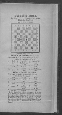 Schach-Zeitung (Münchner neueste Nachrichten) Sonntag 9. Dezember 1900