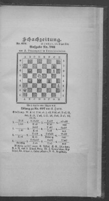 Schach-Zeitung (Münchner neueste Nachrichten) Sonntag 23. Dezember 1900