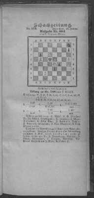 Schach-Zeitung (Münchner neueste Nachrichten) Sonntag 29. Januar 1899