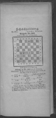 Schach-Zeitung (Münchner neueste Nachrichten) Sonntag 26. Februar 1899