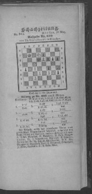 Schach-Zeitung (Münchner neueste Nachrichten) Sonntag 12. März 1899