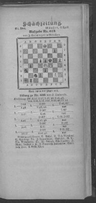 Schach-Zeitung (Münchner neueste Nachrichten) Sonntag 2. April 1899