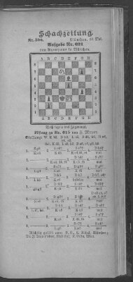 Schach-Zeitung (Münchner neueste Nachrichten) Sonntag 28. Mai 1899