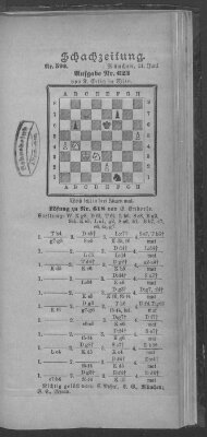 Schach-Zeitung (Münchner neueste Nachrichten) Sonntag 11. Juni 1899