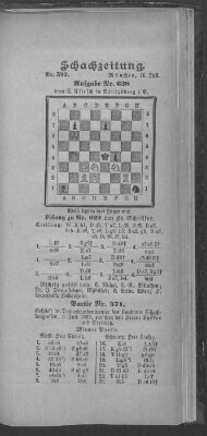 Schach-Zeitung (Münchner neueste Nachrichten) Sonntag 16. Juli 1899