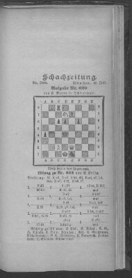 Schach-Zeitung (Münchner neueste Nachrichten) Sonntag 23. Juli 1899