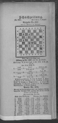 Schach-Zeitung (Münchner neueste Nachrichten) Sonntag 6. August 1899