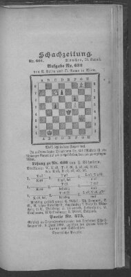 Schach-Zeitung (Münchner neueste Nachrichten) Sonntag 13. August 1899