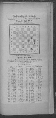 Schach-Zeitung (Münchner neueste Nachrichten) Sonntag 20. August 1899