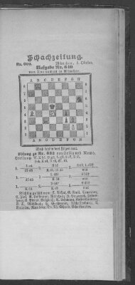 Schach-Zeitung (Münchner neueste Nachrichten) Sonntag 8. Oktober 1899