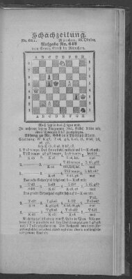 Schach-Zeitung (Münchner neueste Nachrichten) Sonntag 22. Oktober 1899