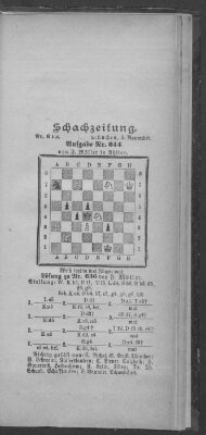 Schach-Zeitung (Münchner neueste Nachrichten) Sonntag 5. November 1899