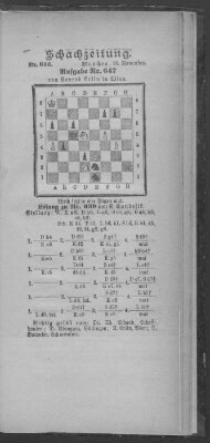 Schach-Zeitung (Münchner neueste Nachrichten) Sonntag 26. November 1899