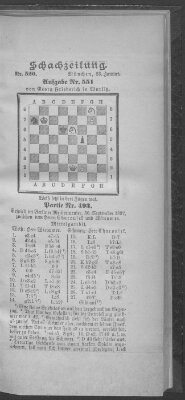 Schach-Zeitung (Münchner neueste Nachrichten) Sonntag 23. Januar 1898