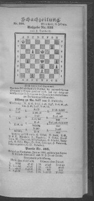 Schach-Zeitung (Münchner neueste Nachrichten) Sonntag 6. Februar 1898