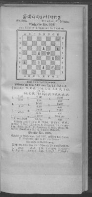 Schach-Zeitung (Münchner neueste Nachrichten) Sonntag 27. Februar 1898