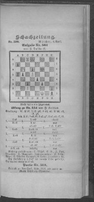 Schach-Zeitung (Münchner neueste Nachrichten) Sonntag 3. April 1898