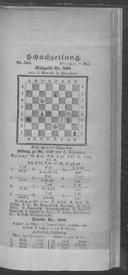 Schach-Zeitung (Münchner neueste Nachrichten) Sonntag 8. Mai 1898