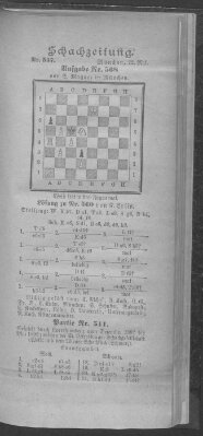 Schach-Zeitung (Münchner neueste Nachrichten) Sonntag 22. Mai 1898