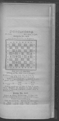 Schach-Zeitung (Münchner neueste Nachrichten) Freitag 8. Juli 1898