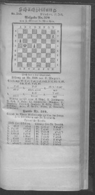 Schach-Zeitung (Münchner neueste Nachrichten) Sonntag 17. Juli 1898