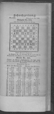 Schach-Zeitung (Münchner neueste Nachrichten) Sonntag 31. Juli 1898