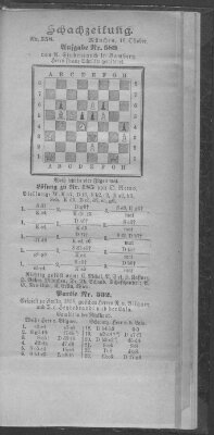 Schach-Zeitung (Münchner neueste Nachrichten) Sonntag 16. Oktober 1898