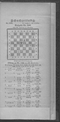 Schach-Zeitung (Münchner neueste Nachrichten) Sonntag 23. Oktober 1898