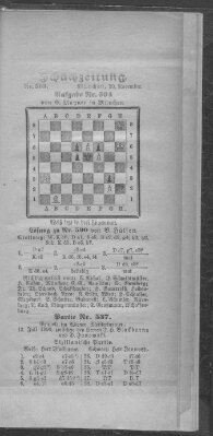 Schach-Zeitung (Münchner neueste Nachrichten) Sonntag 20. November 1898