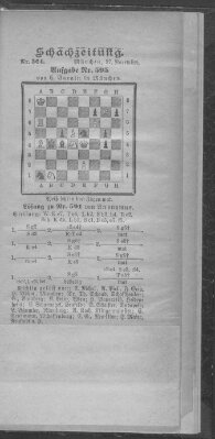 Schach-Zeitung (Münchner neueste Nachrichten) Sonntag 27. November 1898