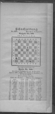 Schach-Zeitung (Münchner neueste Nachrichten) Sonntag 4. Dezember 1898