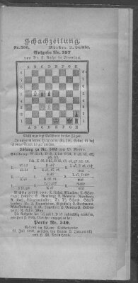 Schach-Zeitung (Münchner neueste Nachrichten) Sonntag 11. Dezember 1898