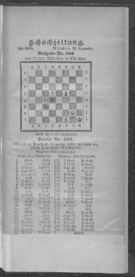 Schach-Zeitung (Münchner neueste Nachrichten) Sonntag 25. Dezember 1898