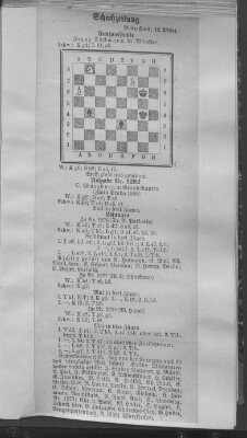 Schach-Zeitung (Münchner neueste Nachrichten) Sonntag 12. März 1911