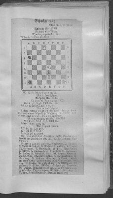 Schach-Zeitung (Münchner neueste Nachrichten) Sonntag 11. Juni 1911