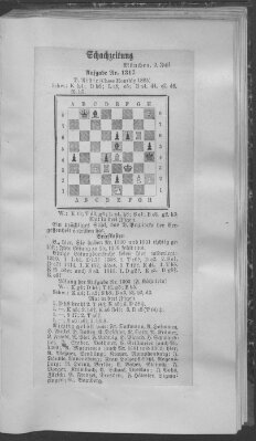 Schach-Zeitung (Münchner neueste Nachrichten) Sonntag 2. Juli 1911