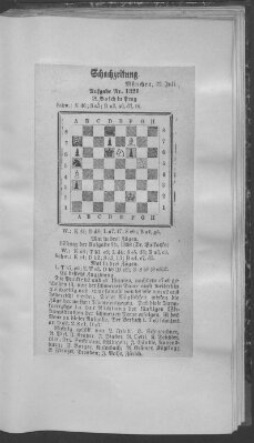 Schach-Zeitung (Münchner neueste Nachrichten) Samstag 22. Juli 1911