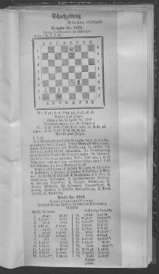 Schach-Zeitung (Münchner neueste Nachrichten) Sonntag 13. August 1911