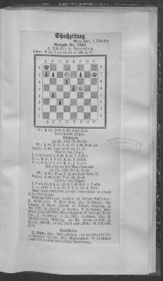 Schach-Zeitung (Münchner neueste Nachrichten) Samstag 7. Oktober 1911