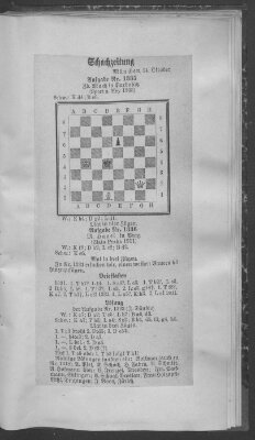 Schach-Zeitung (Münchner neueste Nachrichten) Samstag 14. Oktober 1911