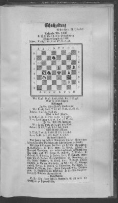 Schach-Zeitung (Münchner neueste Nachrichten) Samstag 21. Oktober 1911