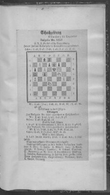 Schach-Zeitung (Münchner neueste Nachrichten) Samstag 23. Dezember 1911